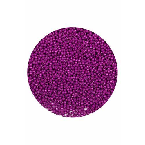 Fuşya Renk 4 mm Yaklaşık 1100 adet / 100 gram Cam Boncuk Oya Yazma Bileklik ve Kolye