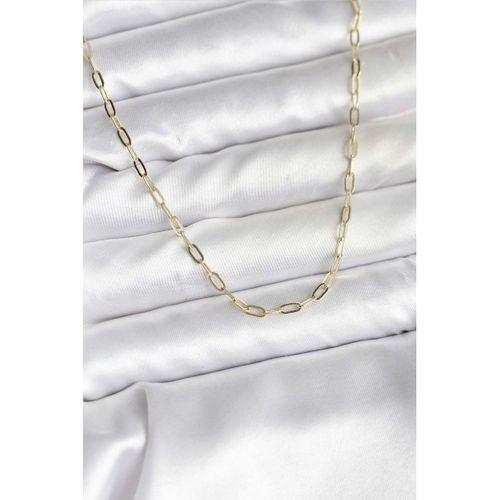 14K Gold Renk Kaplama Ataç Zincir Model CM Kadın Kolye