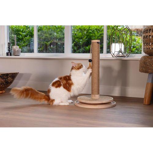 Beeztees DBL Kedi Tırmalama ve Oyuncağı, Kahverengi, 39,5x39,5x62cm