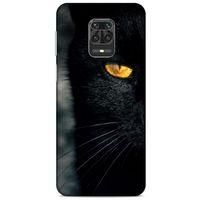 Lopard Xiaomi Redmi Note 9S Uyumlu Kılıf Kediler (42) Rugged Armor Kılıf Siyah Kedi