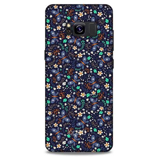 Samsung Galaxy S8 Kılıf Kelebek Etkisi (8) Baskılı Kılıf Turkuaz Beyaz