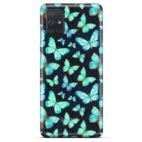 Samsung Galaxy M51 Kılıf Kelebek Etkisi (12) Koruyucu Silikon Beyaz Mavi