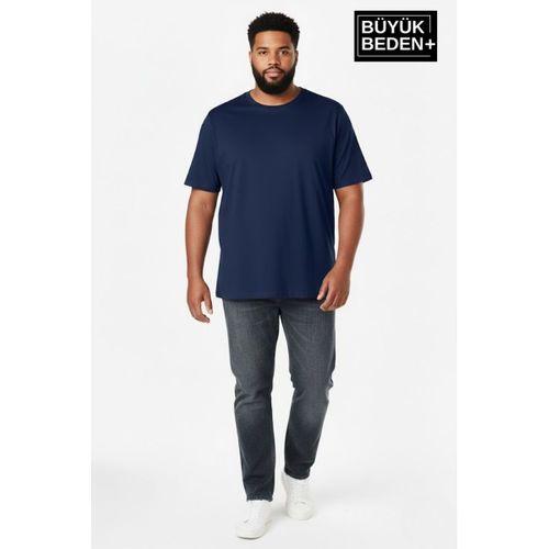 Büyük Beden Erkek Basic Tişört – Pamuklu Düz T-Shirt 3XL-6XL SPR26BTS10