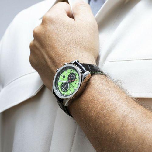 Festina F20695/3 Timeless Chronograph Quartz Deri Siyah Yeşil Kadran 10 ATM 44 mm Erkek Kol Saati