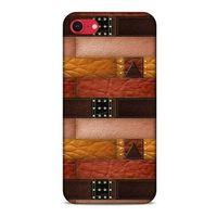 Apple iPhone SE 2020 Kılıf Patchwork (33) Hybrid Kılıf Kahve Toz Pembe
