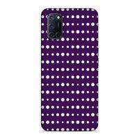 Oppo A72 Kılıf Mor Puantiye Arka Kapak Silikon Koruma Full Koruyucu