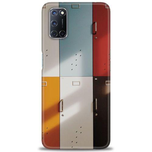 Oppo A92 Kılıf HD Baskılı Kılıf - Renkli Kapılar + Tam Ekran Koruyucu