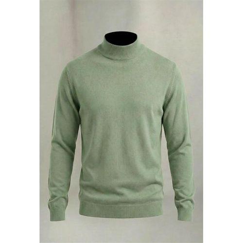 Fincher Yarım Balıkçı Fit Kalıp Boğazlı Erkek Kazak - Yeşil