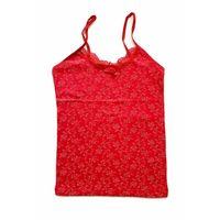 Kadın Askılı Desenli Atlet Dantelli Empirme Pamuklu Penye D9