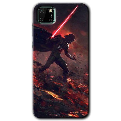 Potkal Hediye Fabrikası Huawei Y5P Kılıf HD Desen Baskılı Arka Kapak - Darh Vader Wars