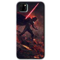 Potkal Hediye Fabrikası Huawei Y5P Kılıf HD Desen Baskılı Arka Kapak - Darh Vader Wars