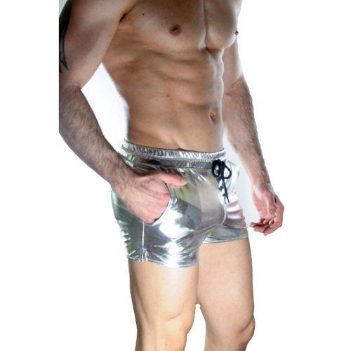 Erkek Gümüş Lame Short