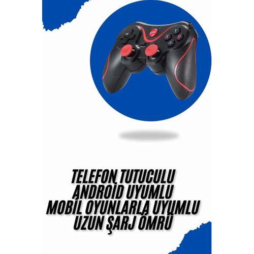 Joystik Gamepad Bluetooth Telefon Tutucu Oyun Kolu Telefon Android Uyumlu