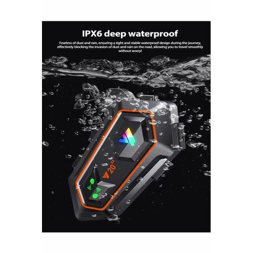 Y20 2x 1000m Telsiz Mesafeli 2 Kişi Bağlantılı Bluetooth Kask Kulaklık Fenerli İntercom