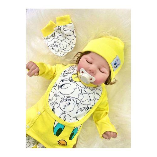 Civciv Desenli Yenidoğan 5li Hastane Çıkışı Zıbın Seti %100 Pamuk