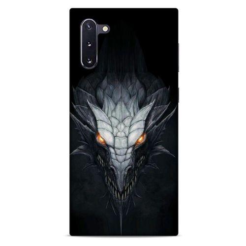 Samsung Galaxy Note 10 Kılıf Dragons (13) Silikon Kap Gri Ejderha