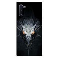Samsung Galaxy Note 10 Kılıf Dragons (13) Silikon Kap Gri Ejderha