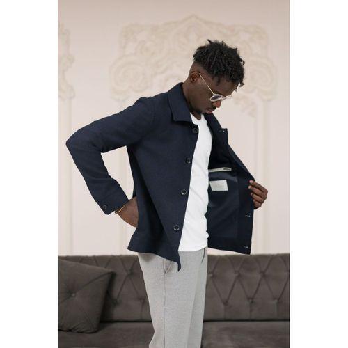 Regular Fit Gömlek Yaka Yarım Astarlı Yan Cepli Baharlık Ceket