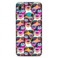 Lopard Huawei Y7 Prime 2019 Uyumlu Kılıf Sürreal Yüzler ♀ (4) Koruma Kılıfı Desenli