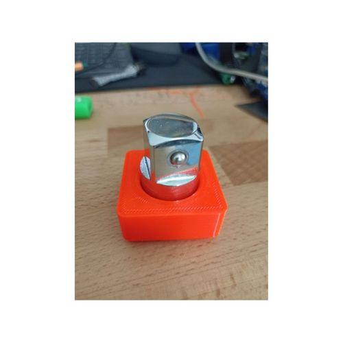 Gridfinity 1/2 Lokma Adaptör Tutucu (Bu ürün Sadece Plastik parçadır - Almadan Önce Soru Sorabilirsiniz)