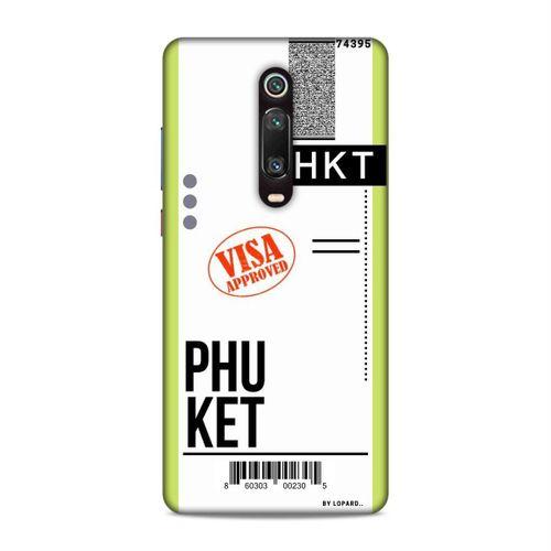 Xiaomi Mi 9T Pro Kılıf Uçak Bileti Phuket Arka Kapak Koruma Desenli Full Koruyucu