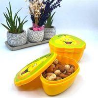 2'li İç İçe Geçebilen Armut Model Saklama ve Beslenme Kabı Seti (550 ml + 250 ml)