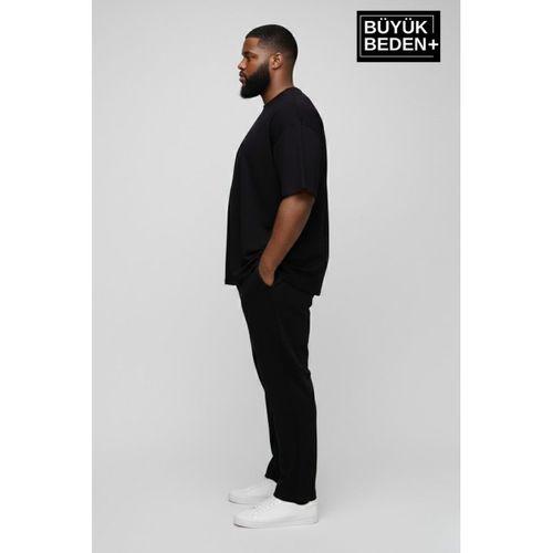 Büyük Beden Erkek Basic Tişört – Pamuklu Düz T-Shirt 3XL-6XL SPR26BTS510