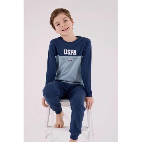 U.s. Polo Assn Uzun Kol Pijama Takım Us2220-4 Koyu İndigo