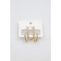 Taşlı Küpe - Altın