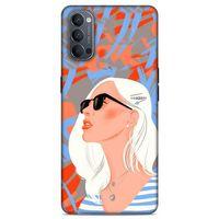 Lopard Oppo Reno 4 Uyumlu Kılıf Sürreal Yüzler ♀ (13) Silikon Kap Baskılı