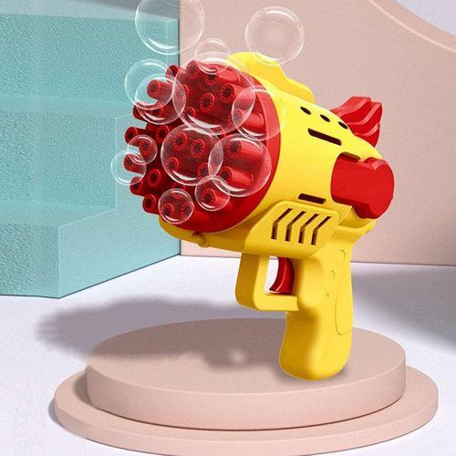 LED LİGHT 29 HOLES BUBBLES GUN 29 DELİKLİ ÇOKLU KÖPÜK ATAN TABANCA SARI KÖPÜK TABANCASI PİLLİ TABANCA