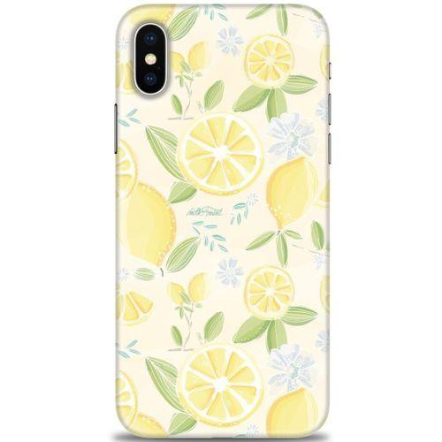 iPhone XS Kılıf HD Baskılı Kılıf - Limon + Tam Ekran Koruyucu