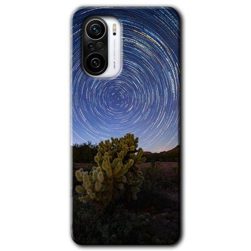 Poco F3 Kılıf HD Desen Baskılı Arka Kapak + Temperli Cam - Eclipse Sky