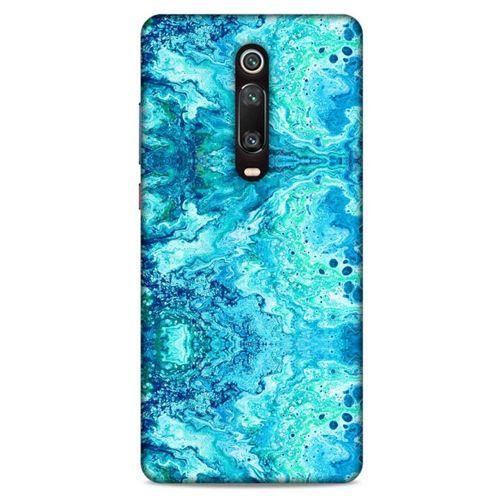 Mermer Desenli (36) Tema Glitter Kılıf Deniz Mavisi Xiaomi Redmi K20 Pro Kılıf