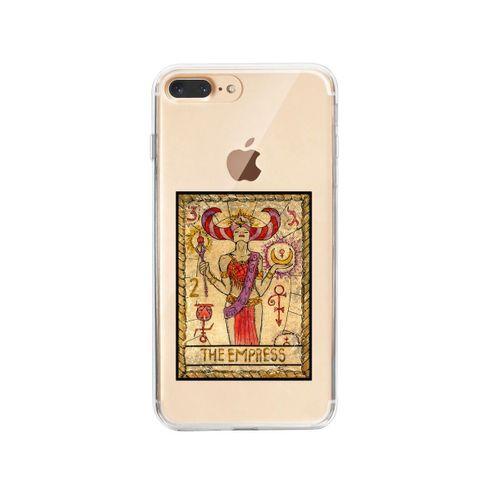 iPhone 8 Plus The Empress Desenli Premium Şeffaf Silikon Kılıf
