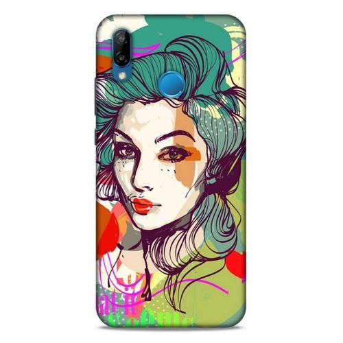 Lopard Huawei P20 Lite Uyumlu Kılıf Sürreal Yüzler ♀ (26) Tpu Silikon Kılıf Desenli