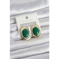 Yeşil Renk Kare Model Vintage Kadın Küpe - TJ-BKP11659