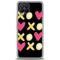 Realme 8 Kılıf HD Baskılı Kılıf - XOXOXO + Tam Ekran Koruyucu
