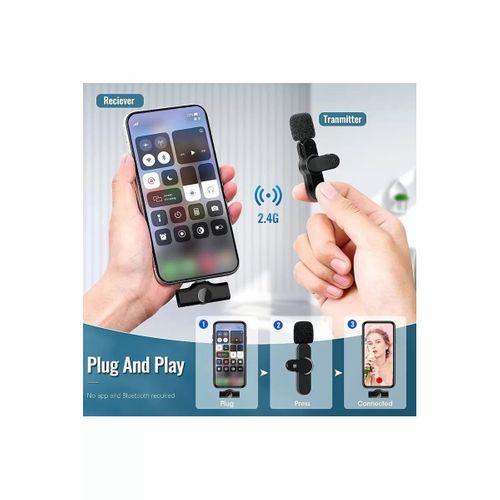 Lightning Girişli Iphone Uyumlu Ikili Kablosuz Yaka Mikrofonu Youtube Facebook Tiktok Vlog