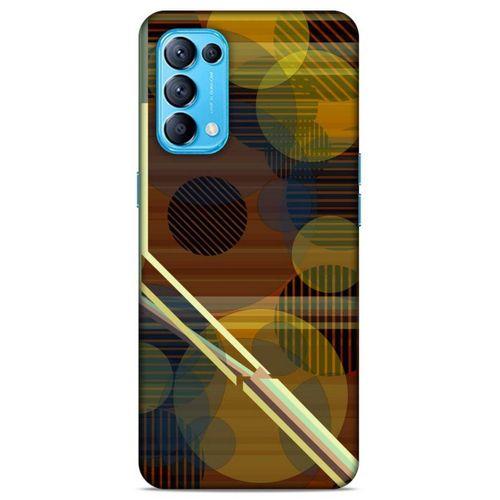 Lopard Oppo Reno 5 5G Uyumlu Kılıf Soyut Sanat (45) Baskılı Liquid Air Kılıf
