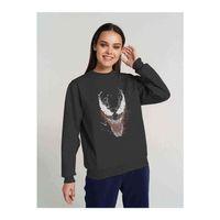 venom 2 Baskılı Füme Antrasit Kadın Sweatshirt