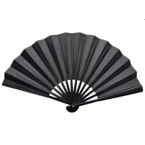 Plastik Kumaş Yelpaze 12'li Siyah