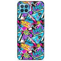 Graffitix (23) Desenli Silikon Kapak Oppo Reno 4 Lite Kılıf