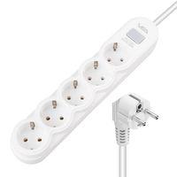 Vea VA-21569 5'li Anahtarlı 1.5 Metre Akım Korumalı Priz Beyaz