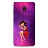 Xiaomi Redmi 8A Kılıf Depresyon (40) Fit Silikon Kılıf Kahverengi Beyaz