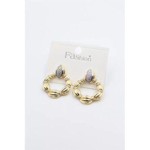 Örgü Halka Küpe - Altın