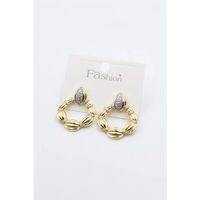 Örgü Halka Küpe - Altın