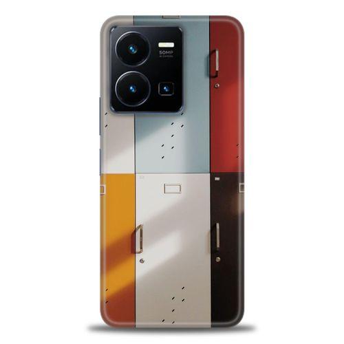 Vivo Y35 Kılıf HD Baskılı Kılıf - Renkli Kapılar + Tam Ekran Koruyucu