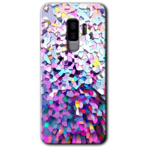 Potkal Hediye Fabrikası Samsung Galaxy S9 Plus Kılıf HD Desen Baskılı Arka Kapak - Mosaic Fragments Colorfull
