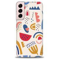 Samsung Galaxy S22 Plus Kılıf HD Baskılı Kılıf - Çizim + Tam Ekran Koruyucu